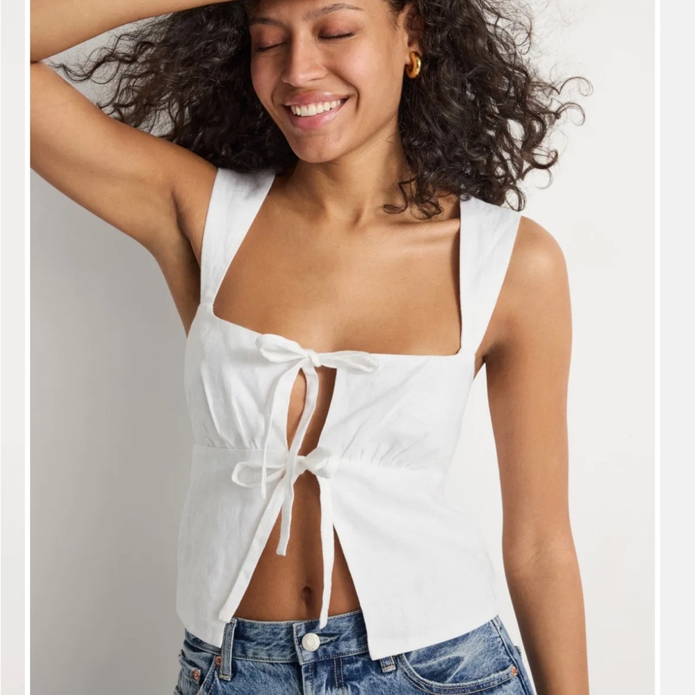 Reformation Azalea Linen Top Sz 2 Brand New